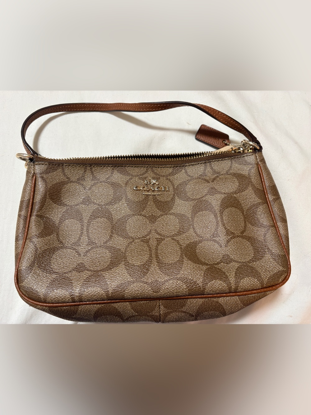 Coach Brown Signature Canvas Crossbody Bag